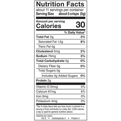 1.98 (pack 1) Mrs. Cubbison's Cheese Crisps, Cheddar, Cheddar Cheese Crisps, ounce