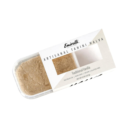 55%-Tahini Pack 6 Emirelli Artisanal Halva Dessert Authentic Middle Eastern Candy Turkish Sweets Vegan Candy Halwa