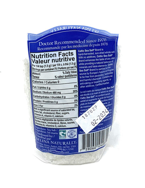 1/4 4 Oz Celtic Sea Salt Light Grey Coarse Salt, Pound