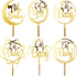 6Pcs Oh Baby Cake Topper, Gold Acrylic Baby Shower Cake Decorations for Birthday Party Supplies
