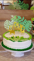 LaVenty Set of 7 Glittery Tropical Leaves Cake Topper for Tropical Wedding Cake Decoration