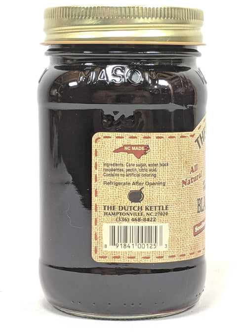 Generic 2-19 Oz The Dutch Kettle Amish Homemade Style Black Raspberry Seedless Jam Jars