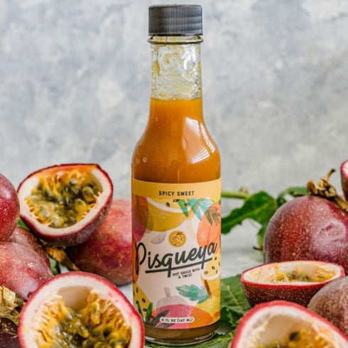 5 oz (1-Pack) Spicy Sweet Passion Fruit by Pisqueya, Mild Heat Hot Sauce With Flavors of Passion Fruit, Chili Peppers