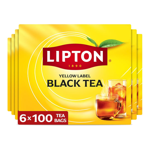 Lipton Black Tea Bags 600-Count Premium Breakfast Tea with High Caffeine for