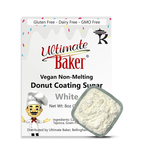 Ultimate Baker Vegan Non-Melting White Donut Sugar - All Natural Snow Sugar