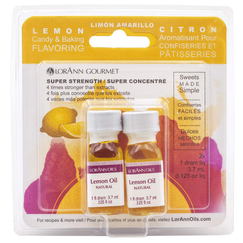 LorAnn Lemon Oil SS, Natural Flavor, 1 dram, Twin Pack