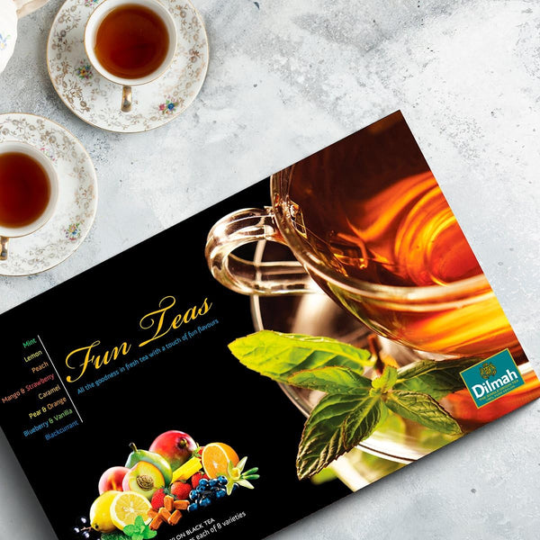 Dilmah Fun Teas Variety Gift Pack-8x10 Individually Wrapped Tea Bags. (Pack of