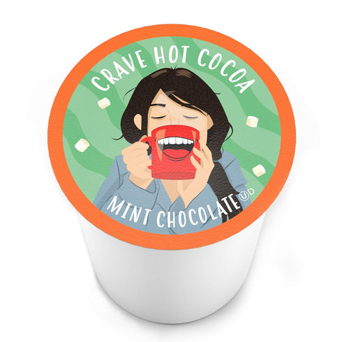 2.0 40 Count Crave Hot Chocolate Pods, Compatible with K-Cup Brewers, Mint Chocolate