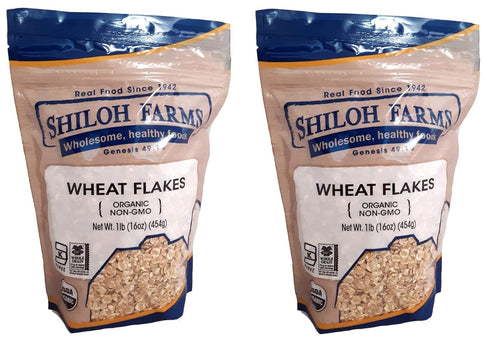 Shiloh Farms Organic Wheat Flakes - 16 Ounce Bag (Pack of 2) - Looks