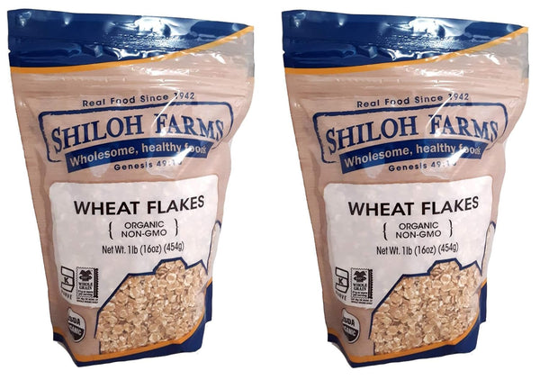 Shiloh Farms Organic Wheat Flakes - 16 Ounce Bag (Pack of 2) - Looks
