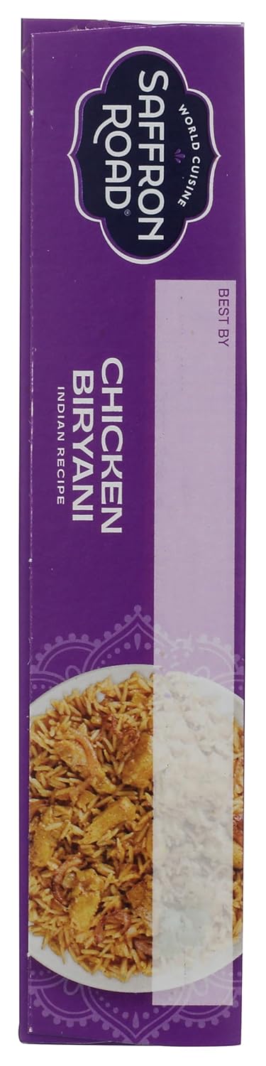 Frozen 10 Saffron Road Chicken Biryani High Protein, Seed Oil Free, Chickens Raised with No Antibiotics, No Artificial
