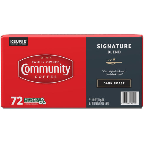 Community 72 Count 2.0 72 (Pack 1) Coffee Signature Blend Coffee Pods, Dark Roast, Compatible with Keurig K-Cup