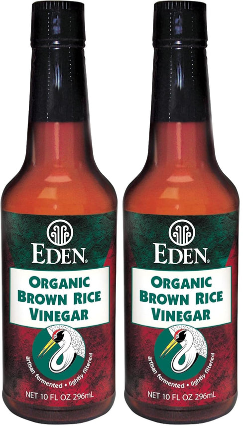 Eden Organic Brown Rice Vinegar, 10 fl oz Amber Glass, Imported (Pack