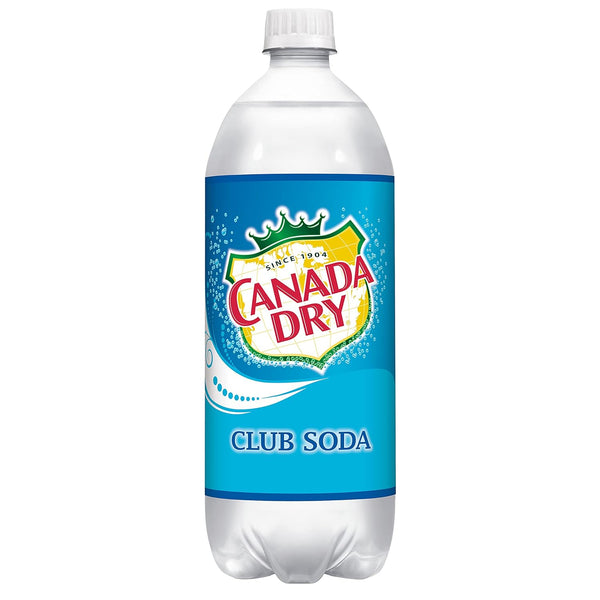 Canada Dry Club Soda, 1 L bottle (pack of 12)