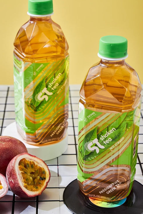 (12 Pack) 16.9 Oz Shaken Passionfruit Green Tea Premium Ready-to-Drink Asian Iced Tea Real Leaf Brewed Non-GMO