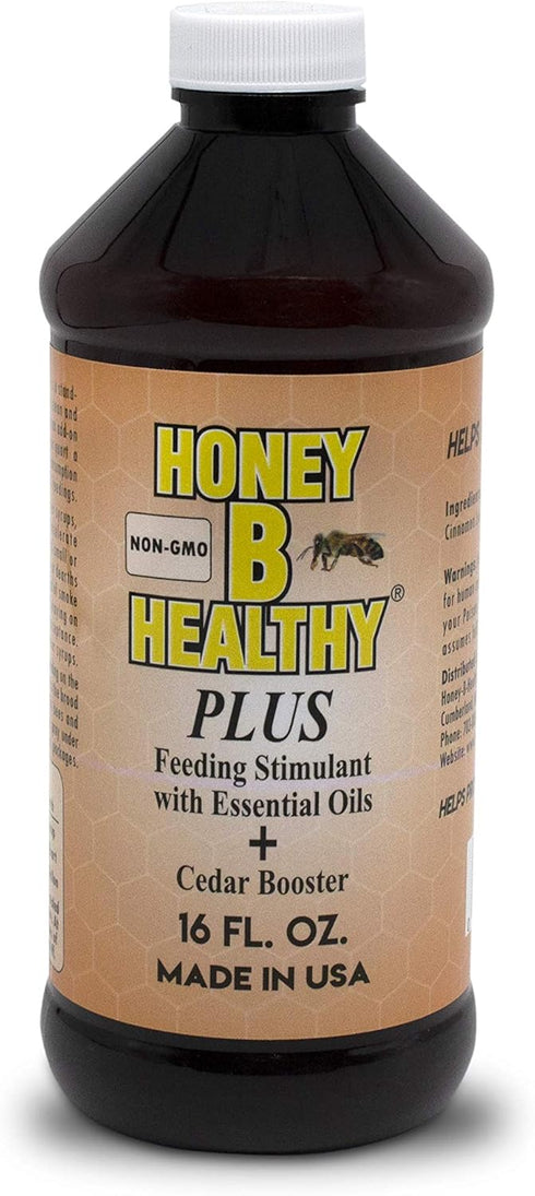 Honey B Healthy Plus 16 oz. Bottle, Feeding Stimulant with Essential Oils + Cedar Booster