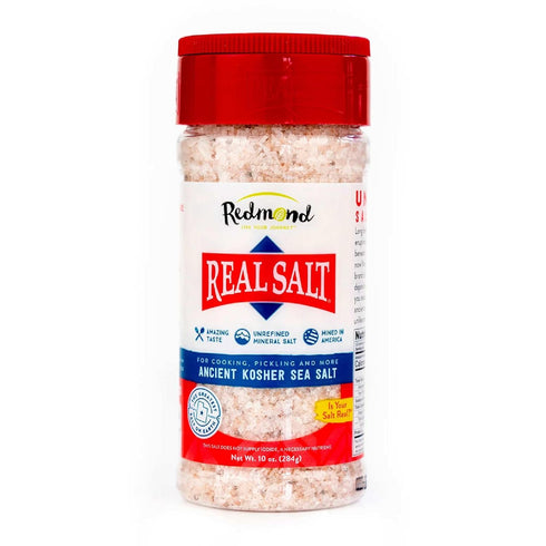 10 Redmond Real Sea Salt - Natural Unrefined Gluten Free Kosher, Ounce Shaker