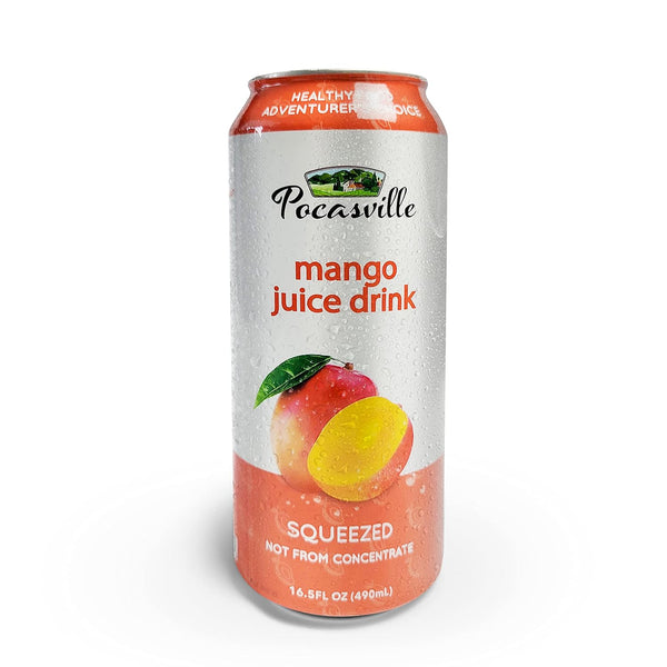 Pocasville Fruit Juices, Squeezed not form Concentrate, 16.5 Fluid Ounce Can (Mango, 6