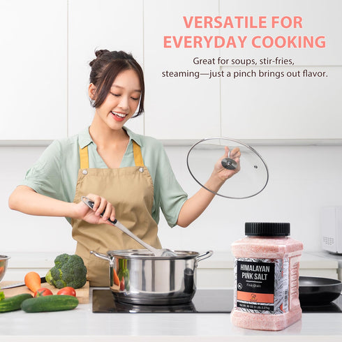 2.27Kg, Soeos Himalayan Pink Salt, Fine Grain, All-Natural Mineral Salt, Premium Gourmet Seasoning for Cooking, Baking
