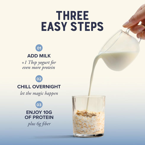 4-2.12 oz Packets Bob's Red Mill Whole Grain Vanilla Almond Overnight Protein Oats