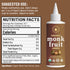100% 8 oz Organic Monk Fruit Liquid Sweetener Drops, Pure Extract, Zero Sugar & No Erythritol, Original Flavor Liquid