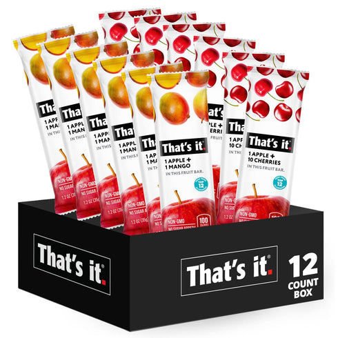 That's it. Fruit Bars 12 Variety Pack 100% Natural Real Fruit Bar,