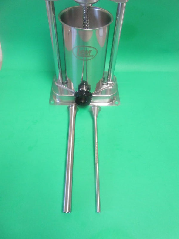 Smokehouse Chef COMBO SET** 12" EXTRA LONG Sausage Stuffer Horn Tube 3/8" & 3/4"