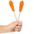 18 (Pack 2) Candy Envy - Orange Caf Sugar Sticks Mini Rock Candy - Individually Wrapped Treats - Orange Flavored