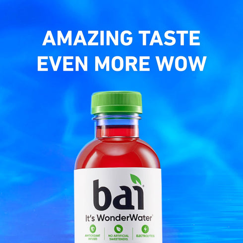 18 12 Pack Bai Antioxidant Infused Water Beverage, Zambia Bing Cherry, with Vitamin C and No Artificial Sweeteners