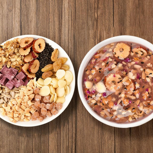 xapuo 5 Packs 90g, Rose Eight Treasures Almond Tea Mix, X Instant Brew, Ideal For Breakfast, Afternoon, Snack & Late
