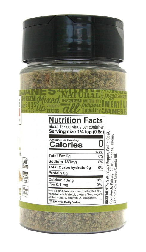 Jane's Krazy Seasonings Mixed-Up Basil Seasoning, 5 Ounce