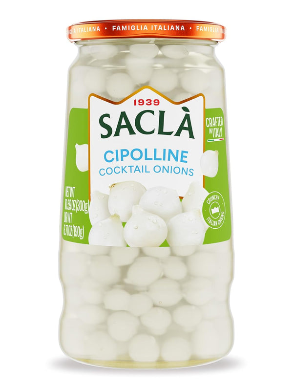 SACLA Italian Cipolline Cocktail Onions | Sweet & Tangy Pearl Onions in