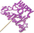 Purple Glitter Happy 9th Birthday Cake Topper for Children's Birthday Party Cake Decorations