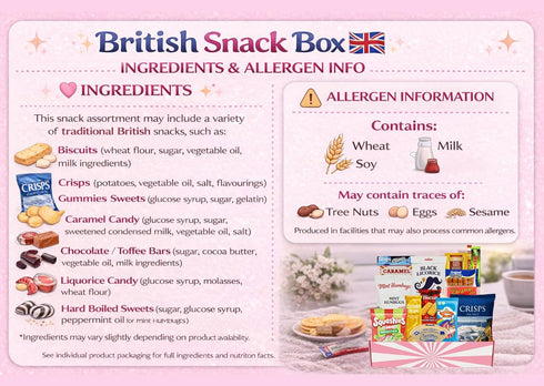 LECSA SPECIALTY SNACKS Package Pack British Snack Care - Variety of Treats from UK - Snack Box for Kids and Adults