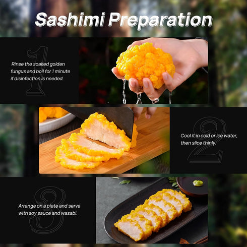 4oz) Dried Golden Jelly Fungus, Wild Mushrooms, Gift of nature, Delicious treasures from the mountains, Pure natural