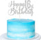 Silver Glitter Happy 16th Birthday Cake Topper - 16th Birthday Party Decoration, 16th Birthday Cake Topper