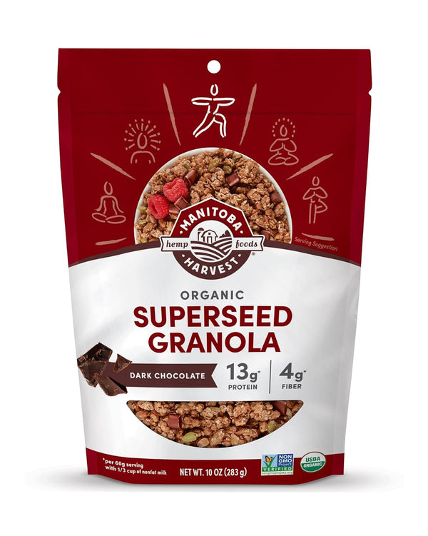 Manitoba Harvest Hemp Yeah Superseed Granola, Dark Chocolate - 10oz - 11g
