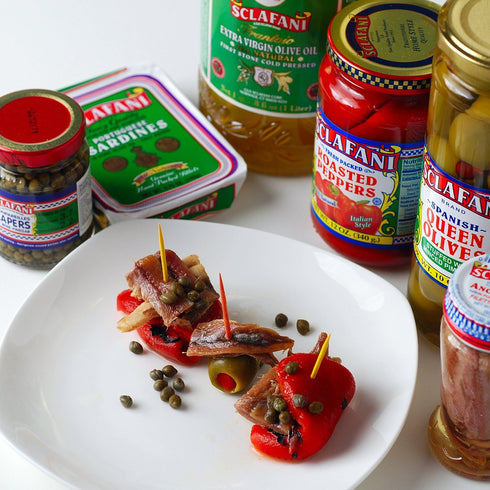 Gus Sclafani Fine Italian Imports 3.35 Oz (4 Pack) Fillets of Anchovies in Pure Olive Oil Jars Nt Wt Ea