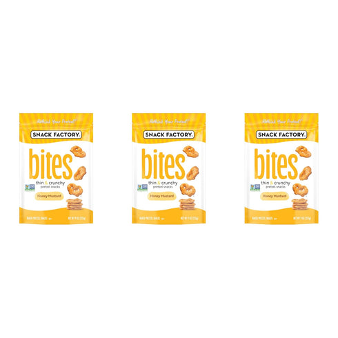 Snack Factory Honey Mustard Bites, 9 Oz Bag (Pack of 3)