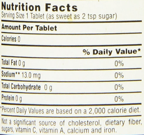 Necta Sweet 1/2 500 Count Sugar Substitute Tablets, Grain, Bottle
