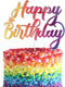 Tie Dye Happy Birthday Cake Topper for Tie Dye Party, Carnival Party Decoration Supplies for Boys Girls