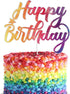 Tie Dye Happy Birthday Cake Topper for Tie Dye Party, Carnival Party Decoration Supplies for Boys Girls