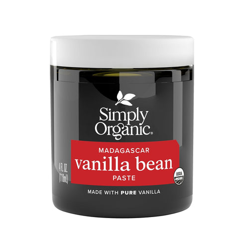 Simply Organic Vanilla Bean Paste, 4 Ounce Jar, Certified Organic, Kosher, Vegan,