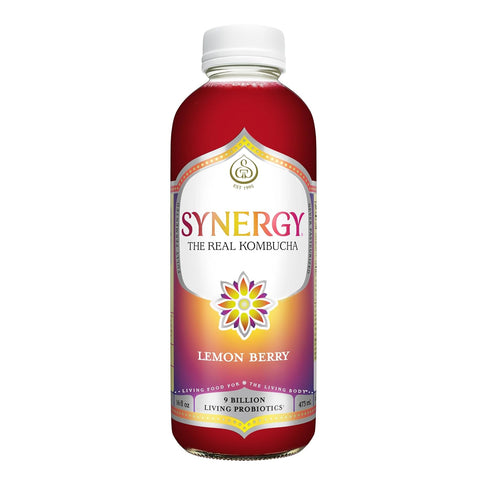 SYNERGY The Real Kombucha - Lemon Berry - 16 fl oz Bottle
