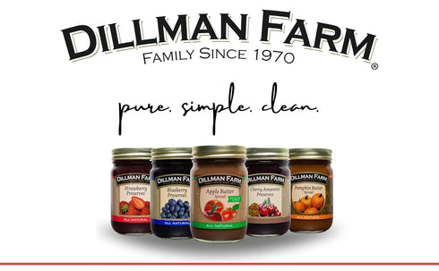 13oz (Pack 6) Dillman Farm No Sugar Added Apple Butter - All Natural, Gluten-Free, Non-GMO, Vegan, Kosher