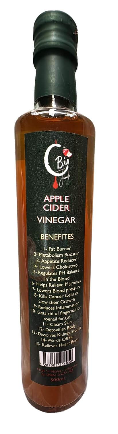 500 ML C Bio Apple Cider Vinegar Raw Unfiltered - Imported Lebanon
