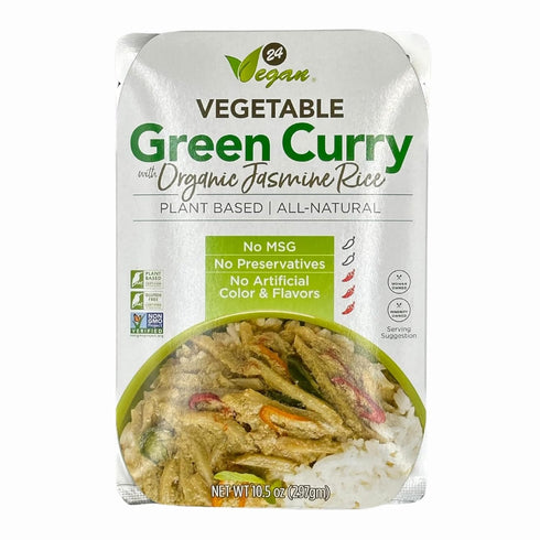 24Vegan Organic Thai Green Curry with Jasmine Rice, Vegan Thai Curry, Non-GMO,