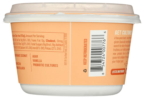 culina 16 OZ Vanilla Coconut Protein Yogurt