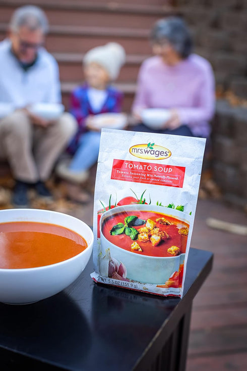 5.5 oz Packet Pack 6) Mrs. Wages Tomato Soup Seasoning Mix, Easy-To-Use, Simple Homemade Tomato Soup, Great Flavor