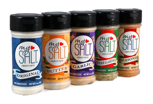 3 0mg MySALT Original Sodium-Free Salt Substitute Shaker Bundle Sodium Real Salty Taste, Clean Label Heart Healthy Salt